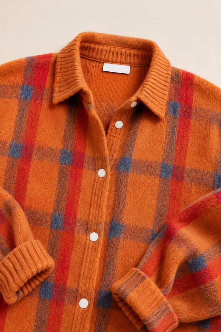 Corinne | Cardigan à carreaux