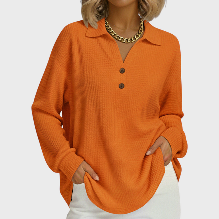 Marie | Pull uni au col polo