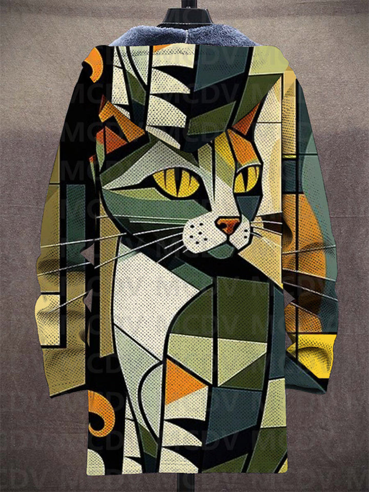 Louise | Cardigan aux chats graphiques
