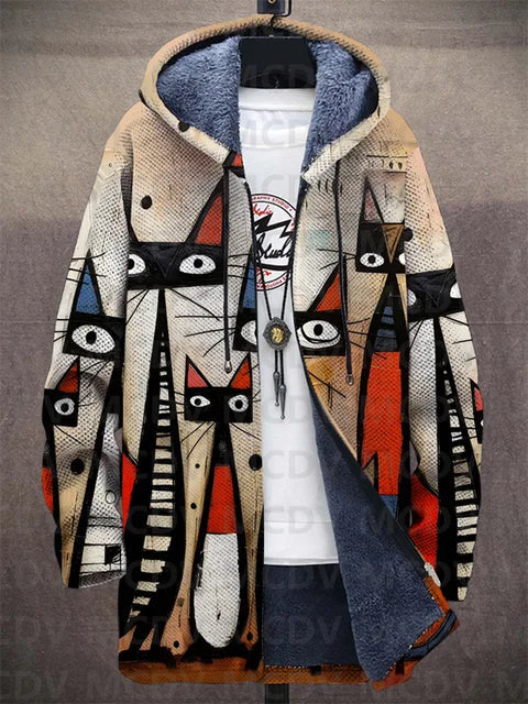 Louise | Cardigan aux chats graphiques