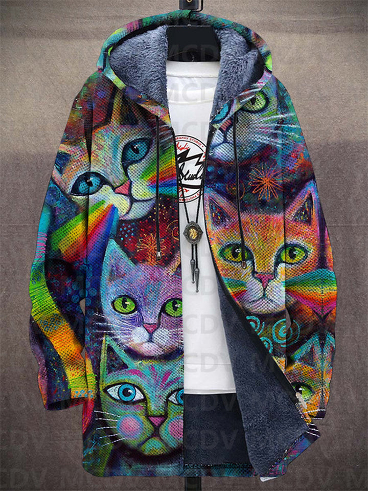 Louise | Cardigan aux chats graphiques