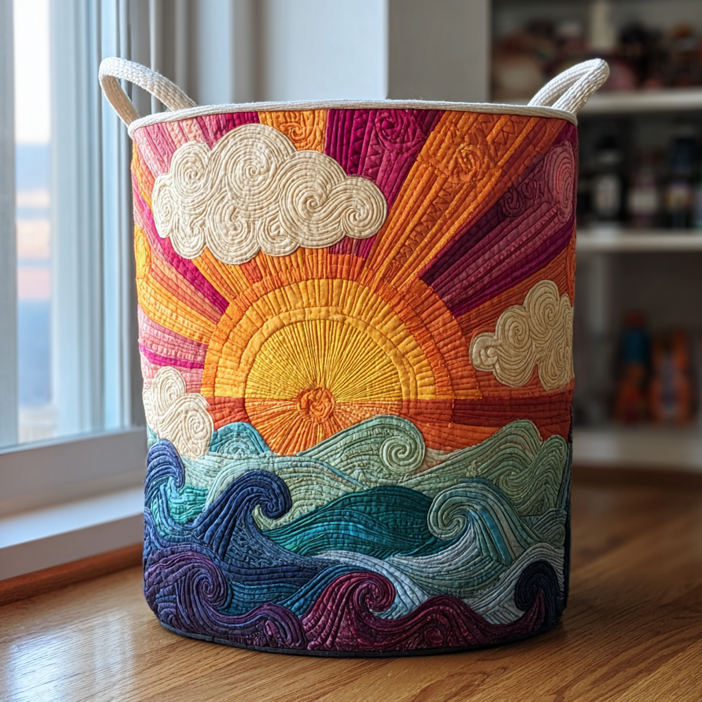 Aurore | Panier à linge matelassé