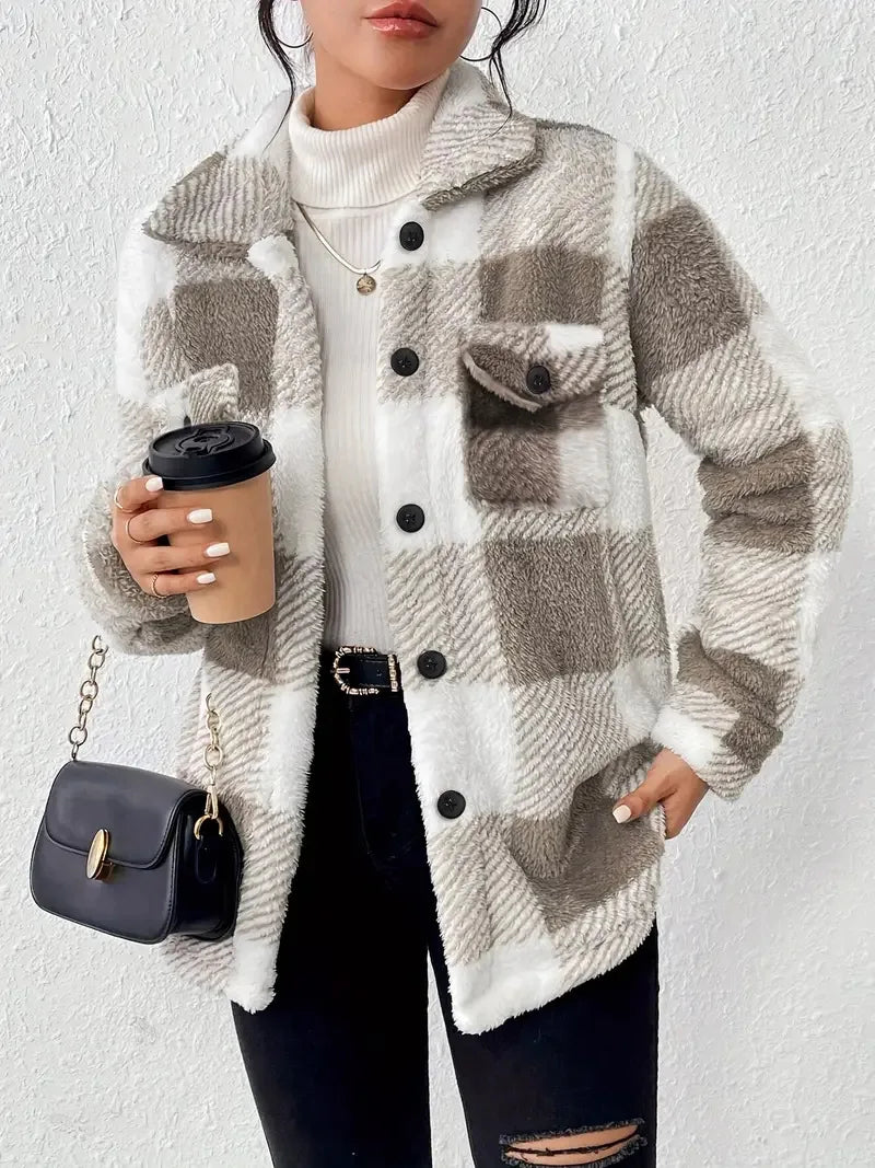 Martin | Veste en Fleece à Carreaux Élégante