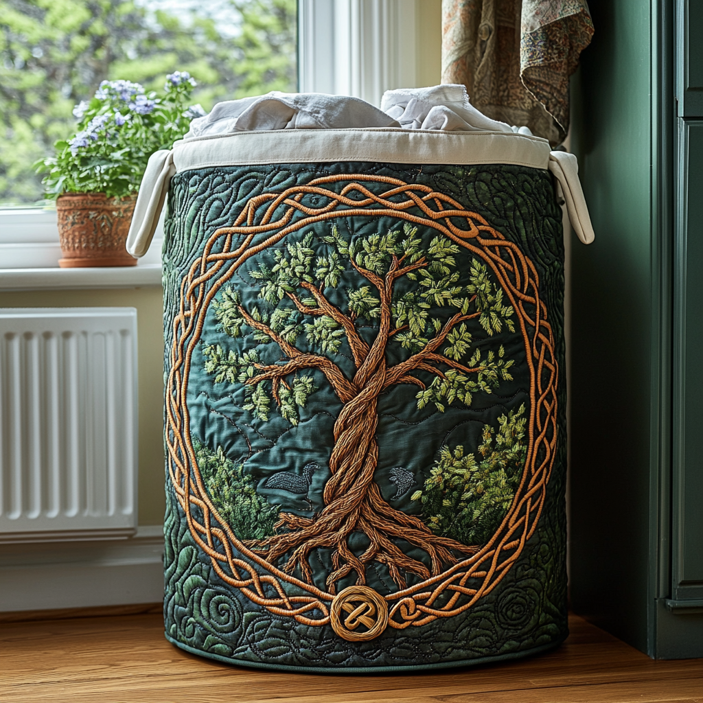 Éléonore | Panier à linge matelassé