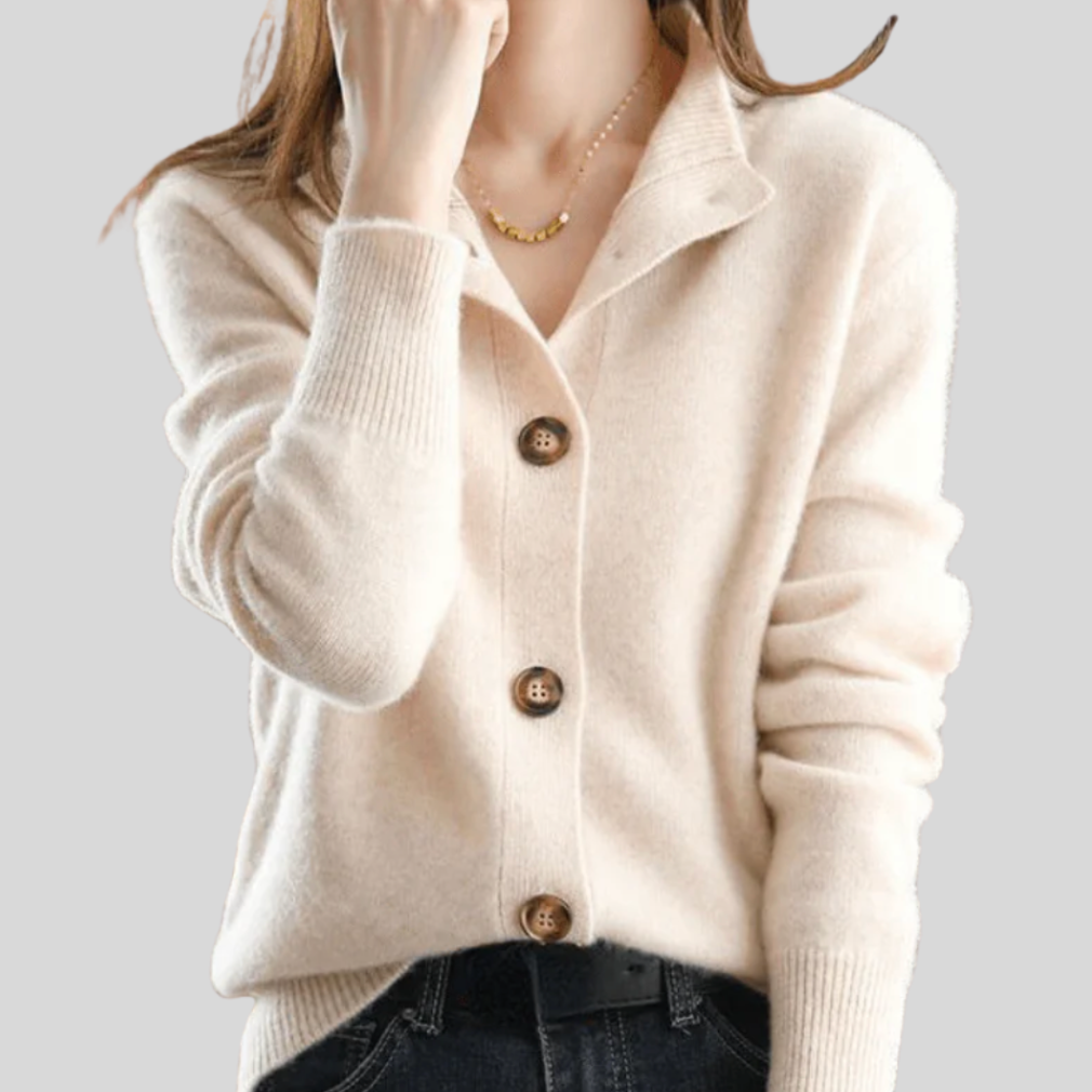 Claire | Cardigan en Cachemire Style Rétro