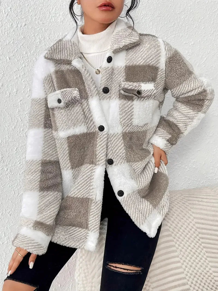 Martin | Veste en Fleece à Carreaux Élégante
