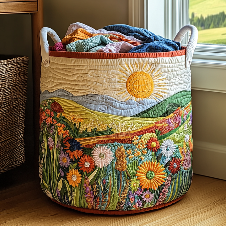 Aurore | Panier à linge matelassé