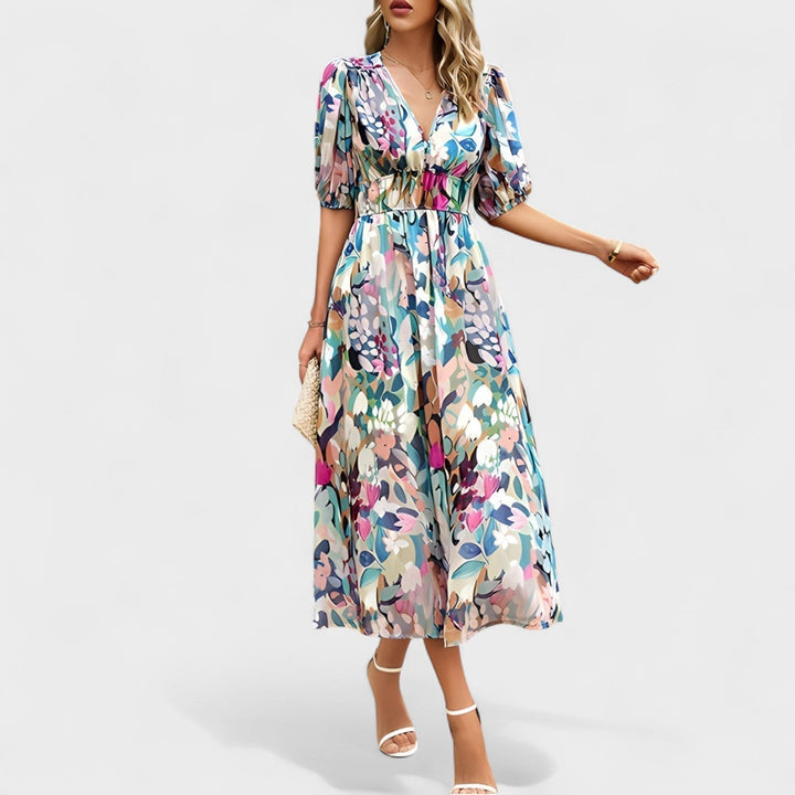 Clara – Robe Élégante à Fleurs