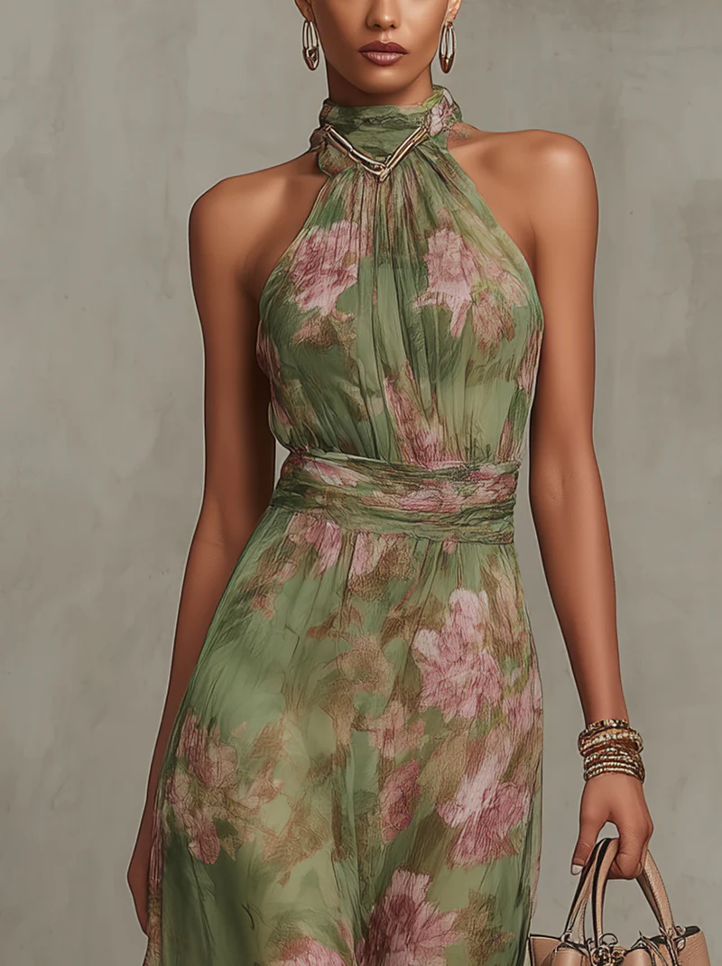 Sophie – Élégant Robe Maxi Florale