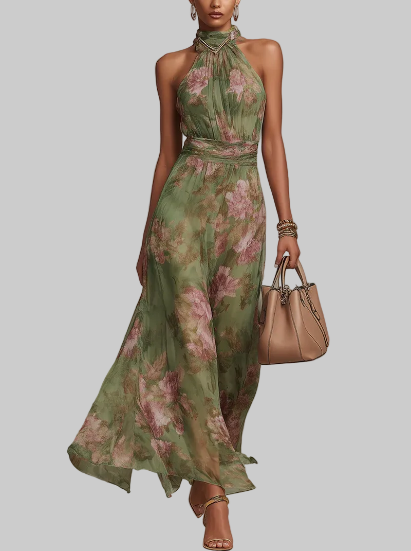 Sophie – Élégant Robe Maxi Florale