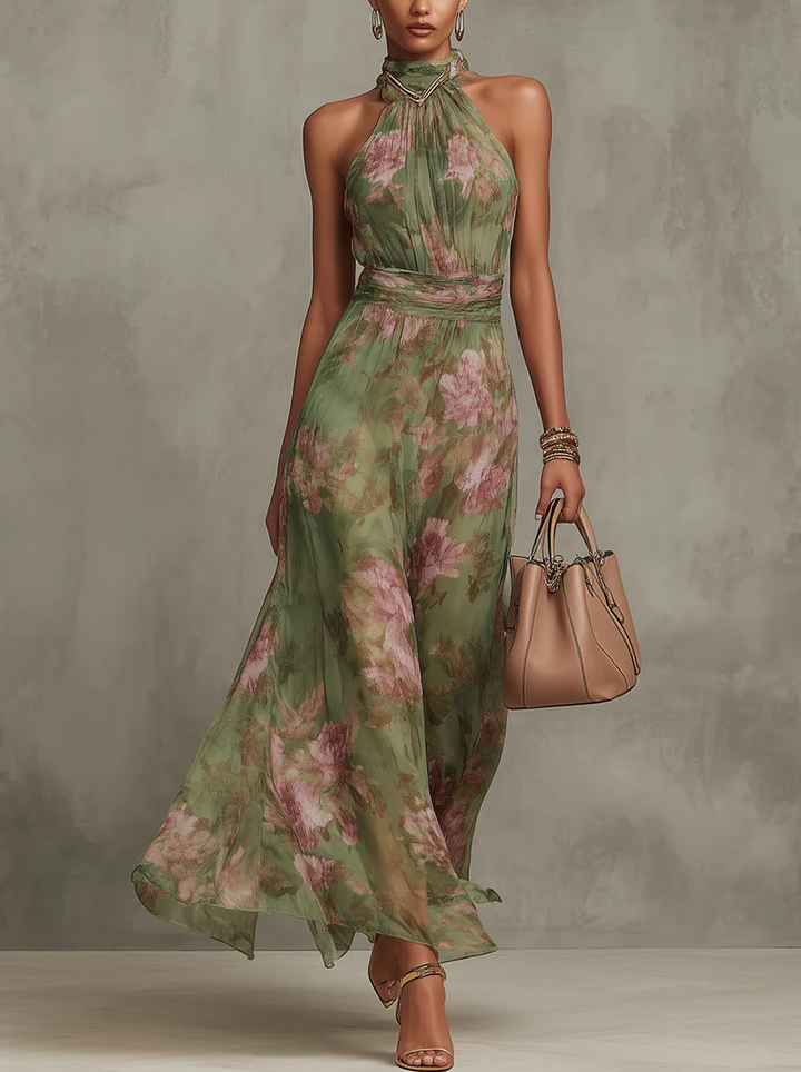 Sophie – Élégant Robe Maxi Florale
