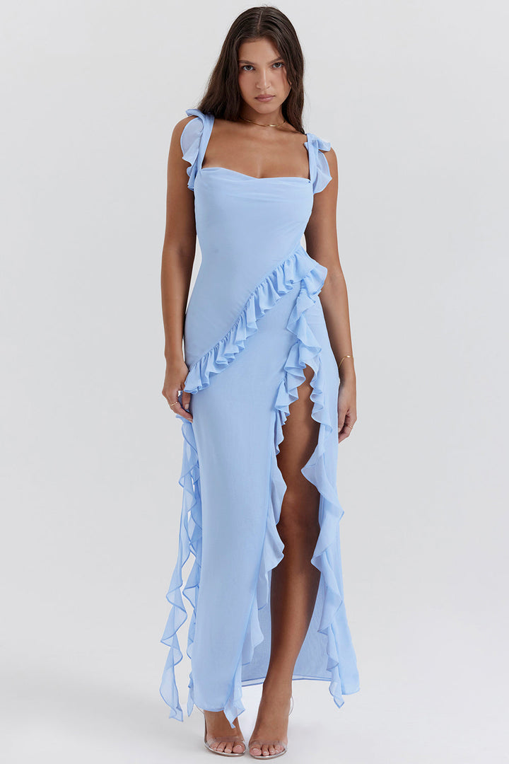 Meissa | Robe avec Volants Asymétriques