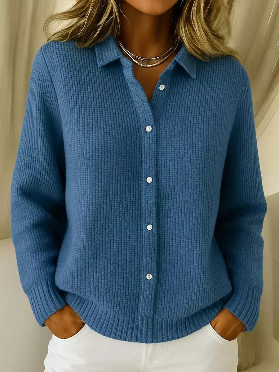 Carmela | Veste en Tricot Texturé avec Boutons