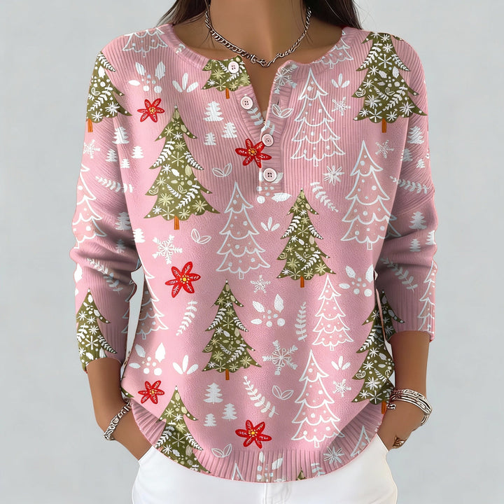 Iris | Pull de Noël au col boutonné