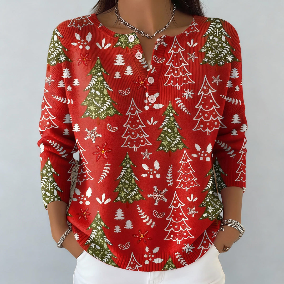 Iris | Pull de Noël au col boutonné
