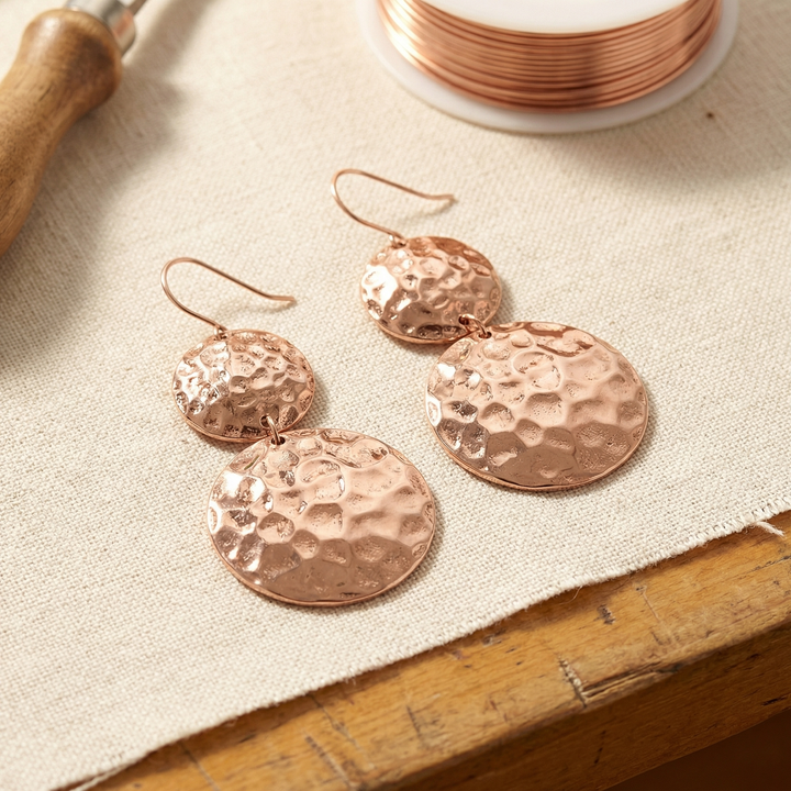 Boucles d’oreilles Solstai en cuivre