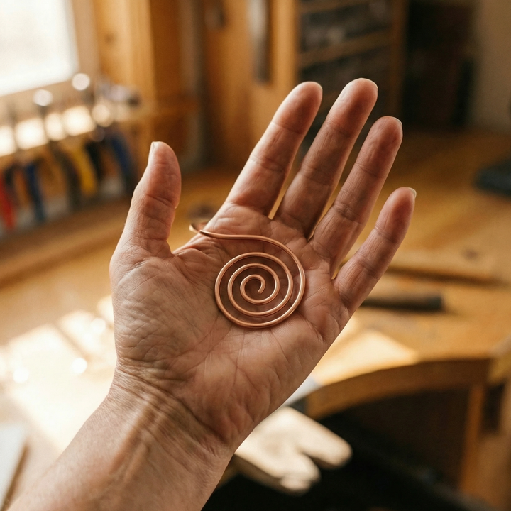 Bijou de main Flux en cuivre