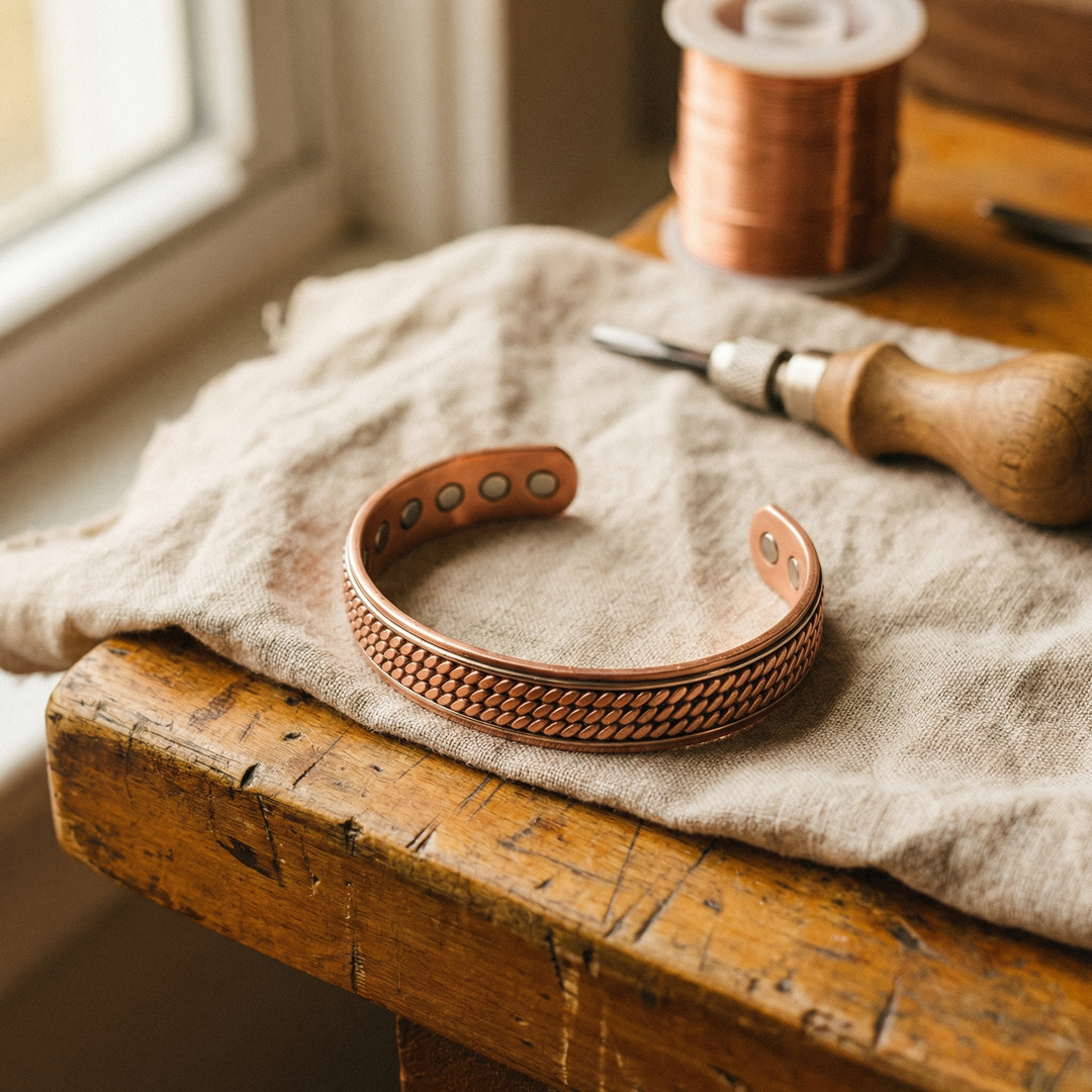 Bracelet ondulé en cuivre