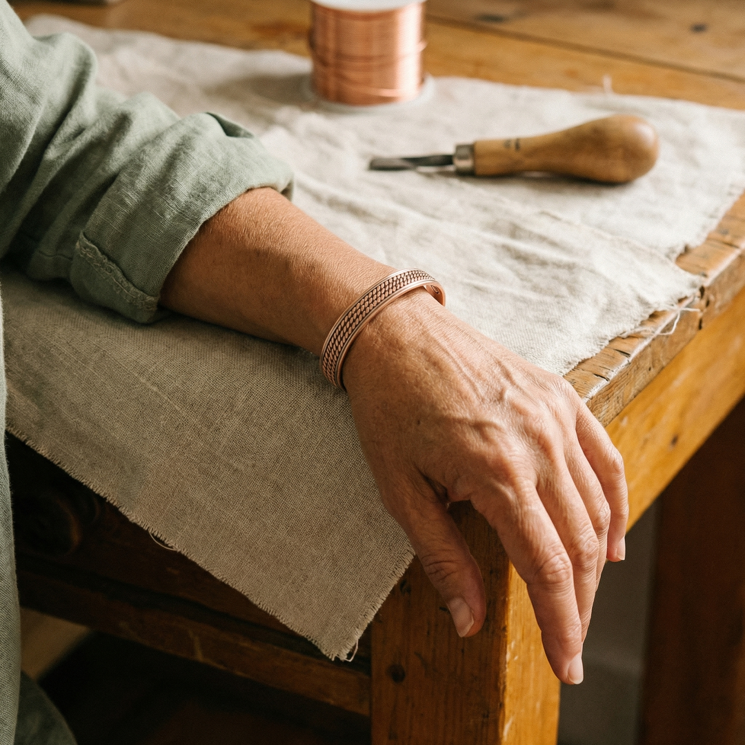 Bracelet ondulé en cuivre
