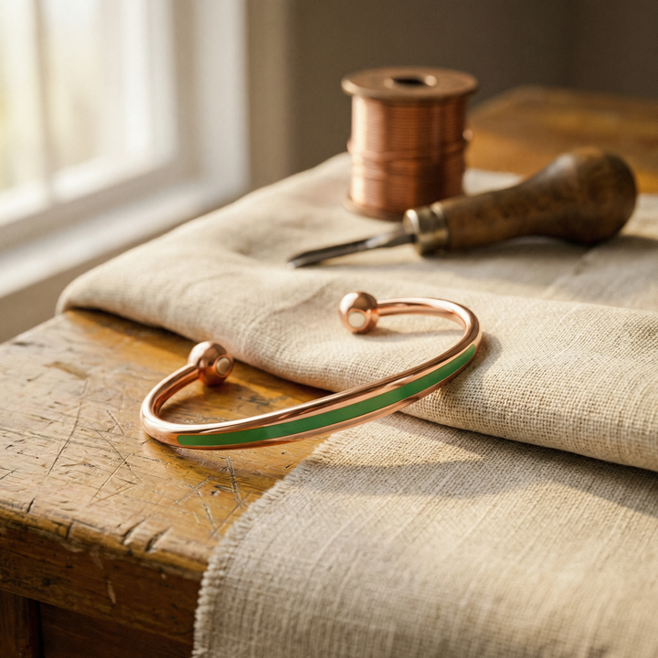 Bracelet en cuivre à jadéite