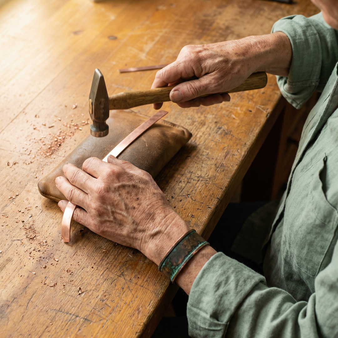 Bracelet en cuivre à jadéite