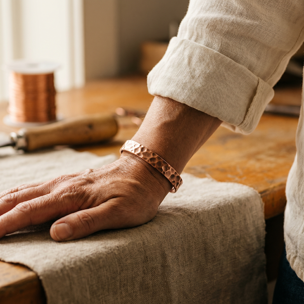 Bracelet ouvert en cuivre