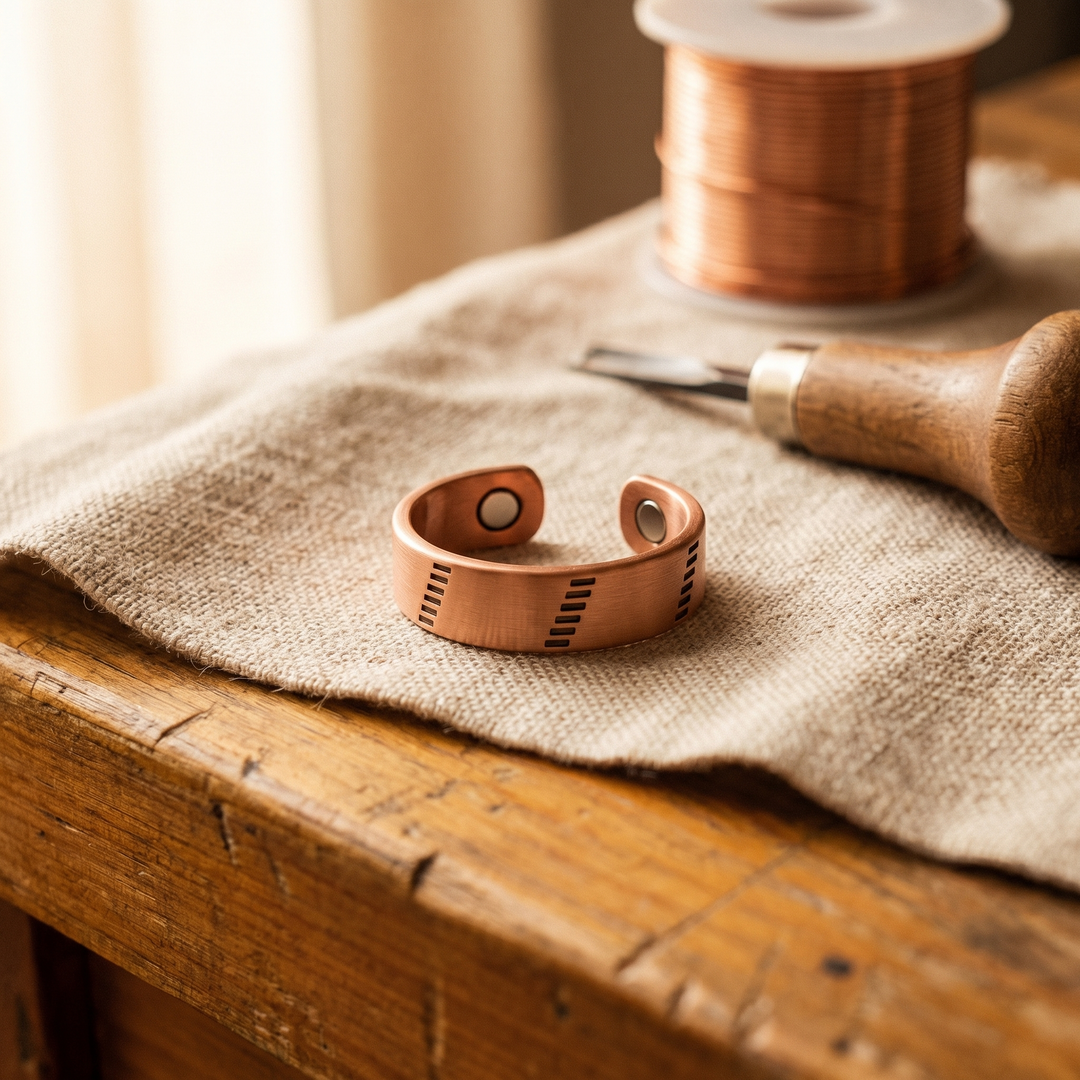Bague large en cuivre