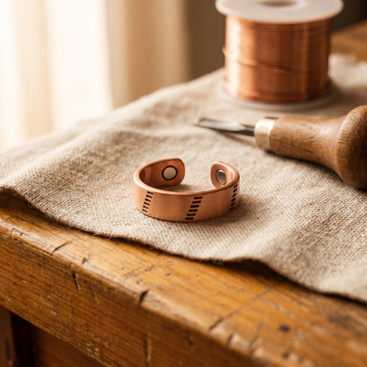Bague large en cuivre