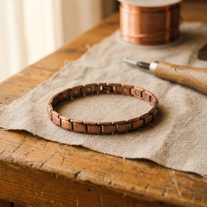 Bracelet de cheville en cuivre fin