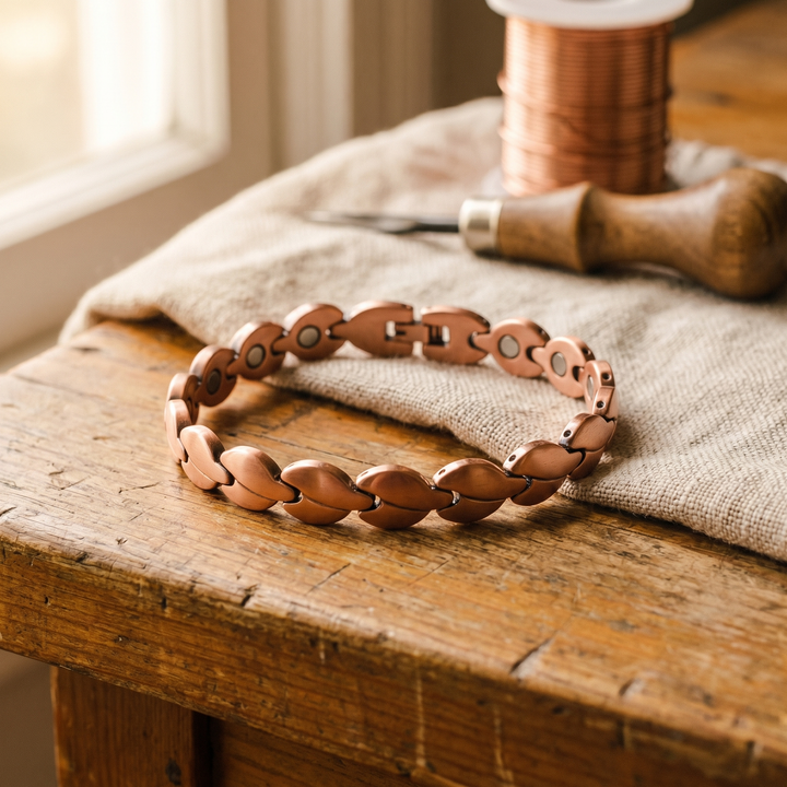 Bracelet de cheville en cuivre à maillons