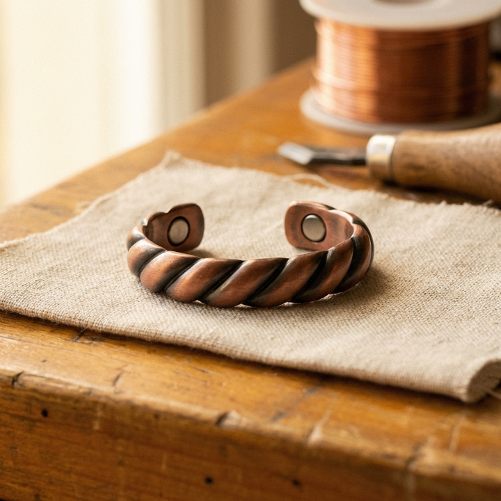 Bague en cuivre torsadé