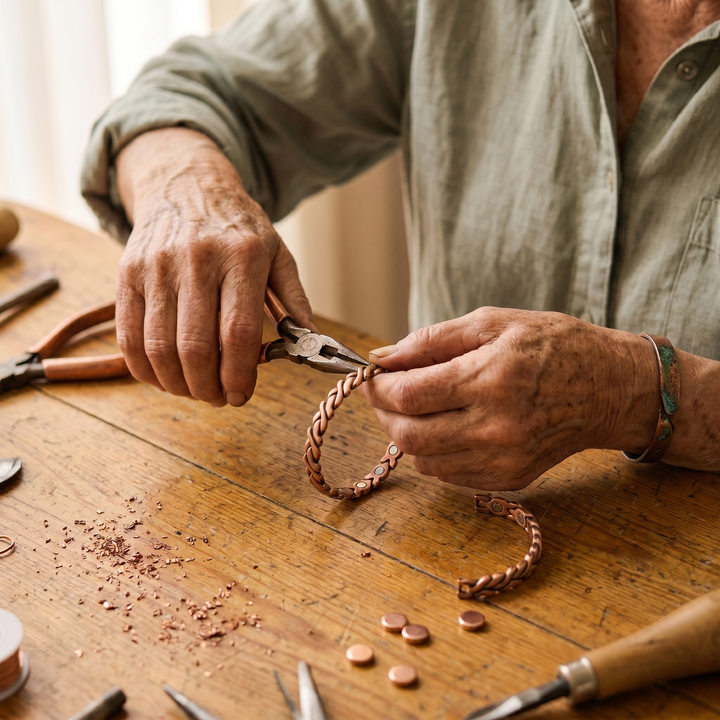Bracelet de cheville Inas en cuivre