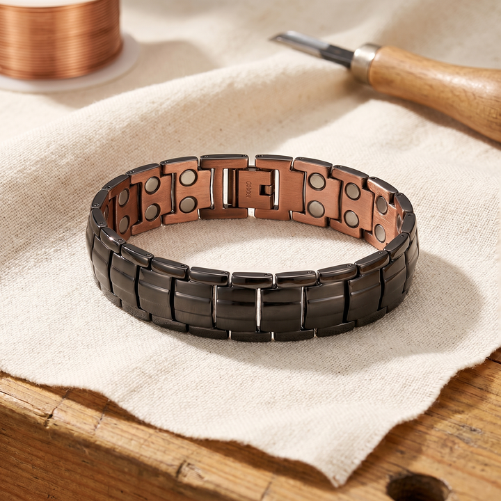 Bracelet en bronze bicolore