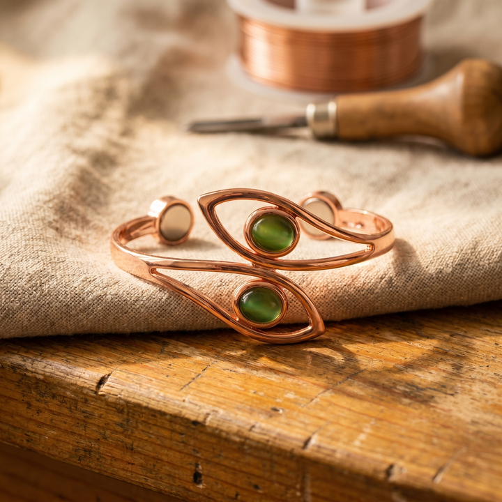Bracelet en cuivre à opales