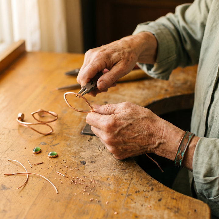 Bracelet en cuivre à opales