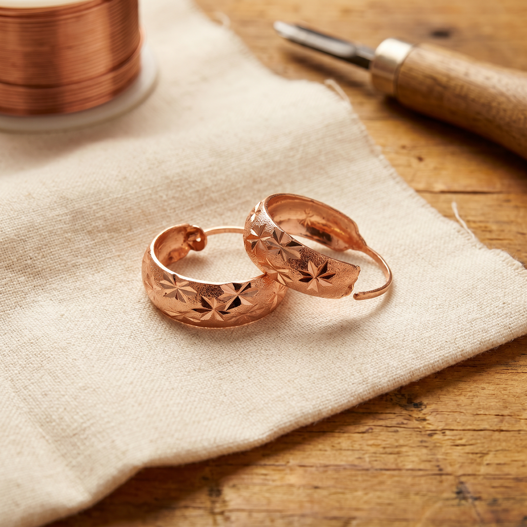 Boucles d’oreilles Rosée en cuivre