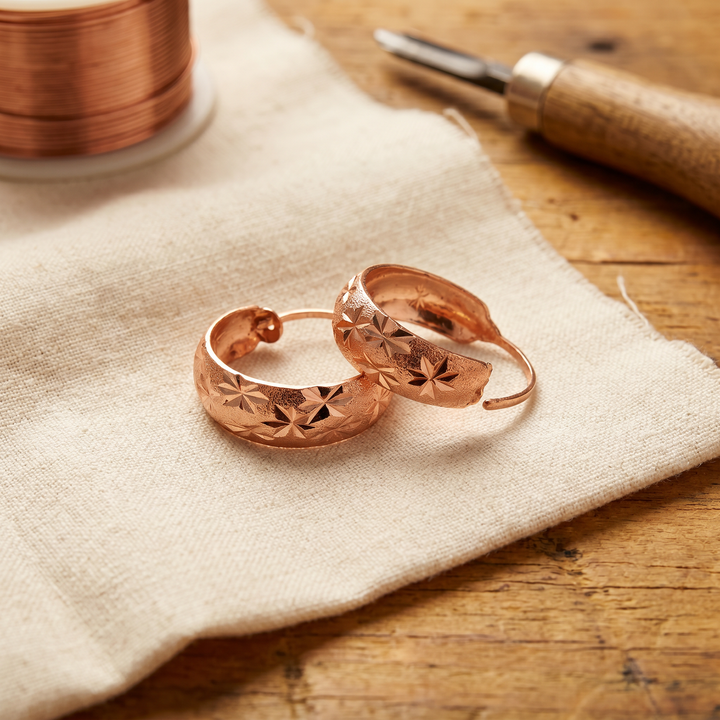 Boucles d’oreilles Rosée en cuivre