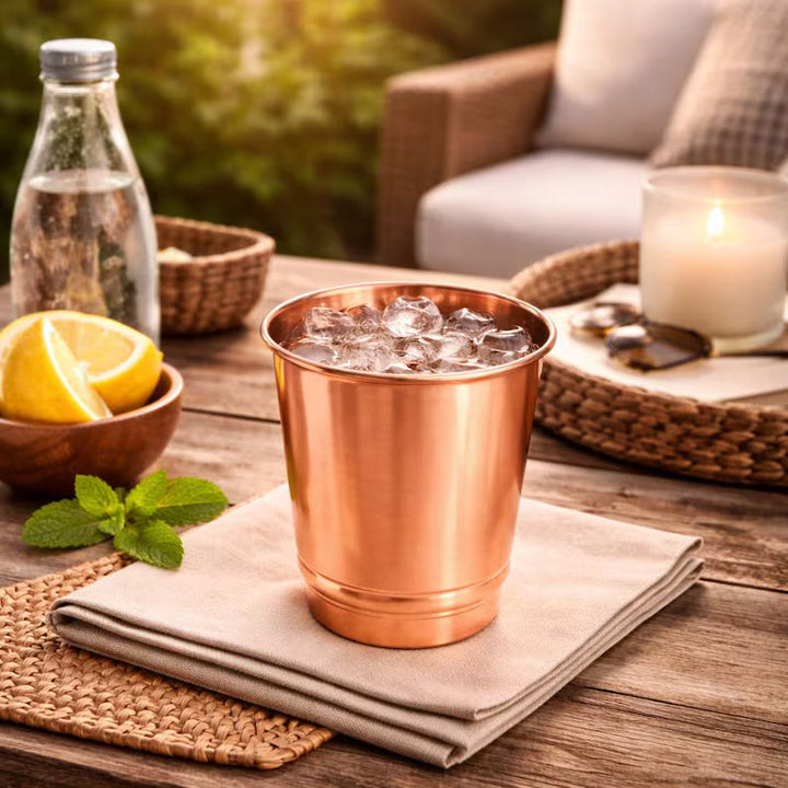 Verre en cuivre rayé — 350 ml