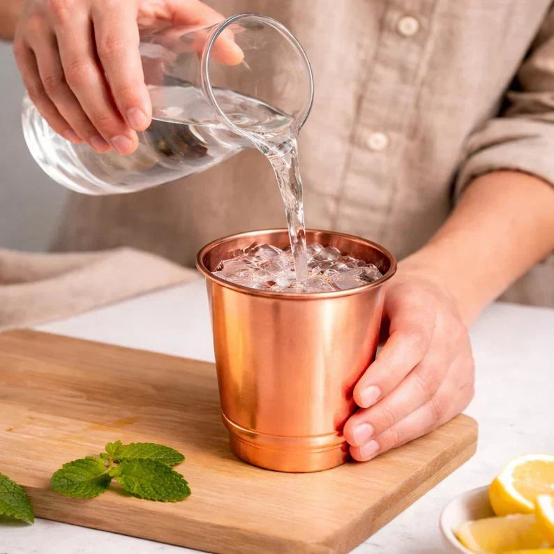 Verre en cuivre rayé — 350 ml