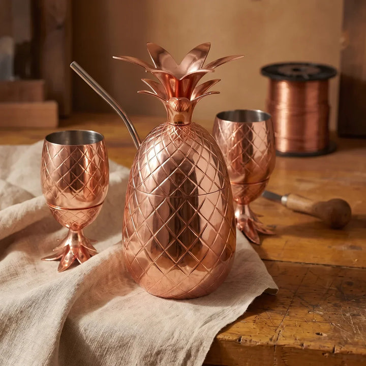 Ensemble ananas Margit en cuivre
