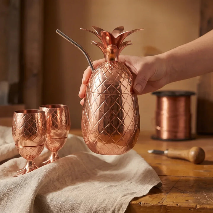 Ensemble ananas Margit en cuivre