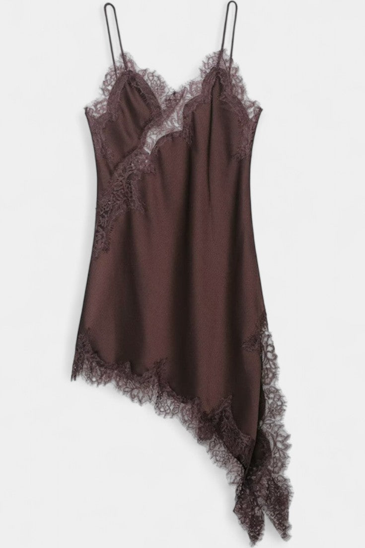 Robe Mini Katarina avec Bretelles et Dentelle