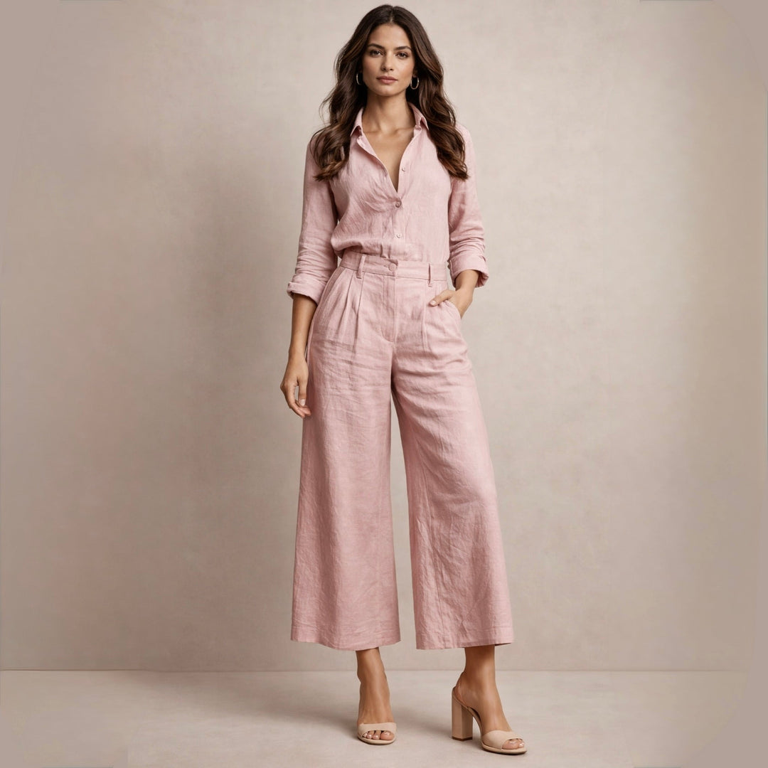 Pavla – Elegantní lněný komplet