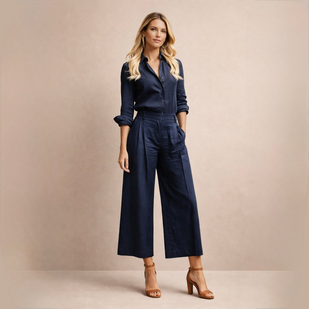 Pavla – Elegantní lněný komplet