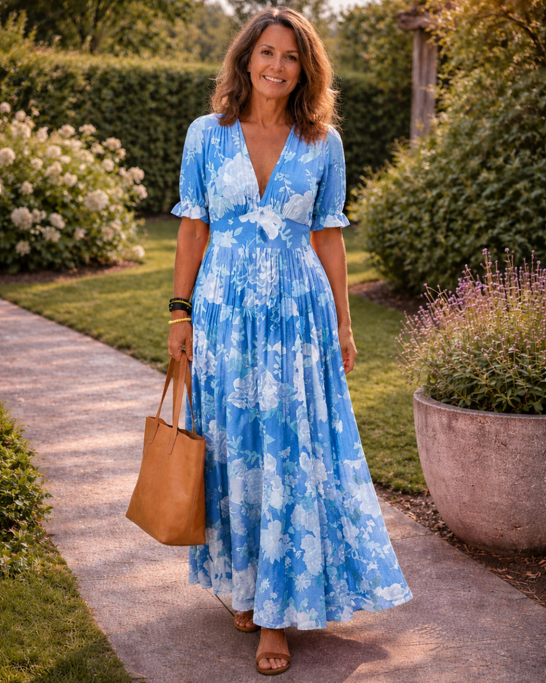 Matylda – Lehkavé maxi šaty s elegantním výstřihem