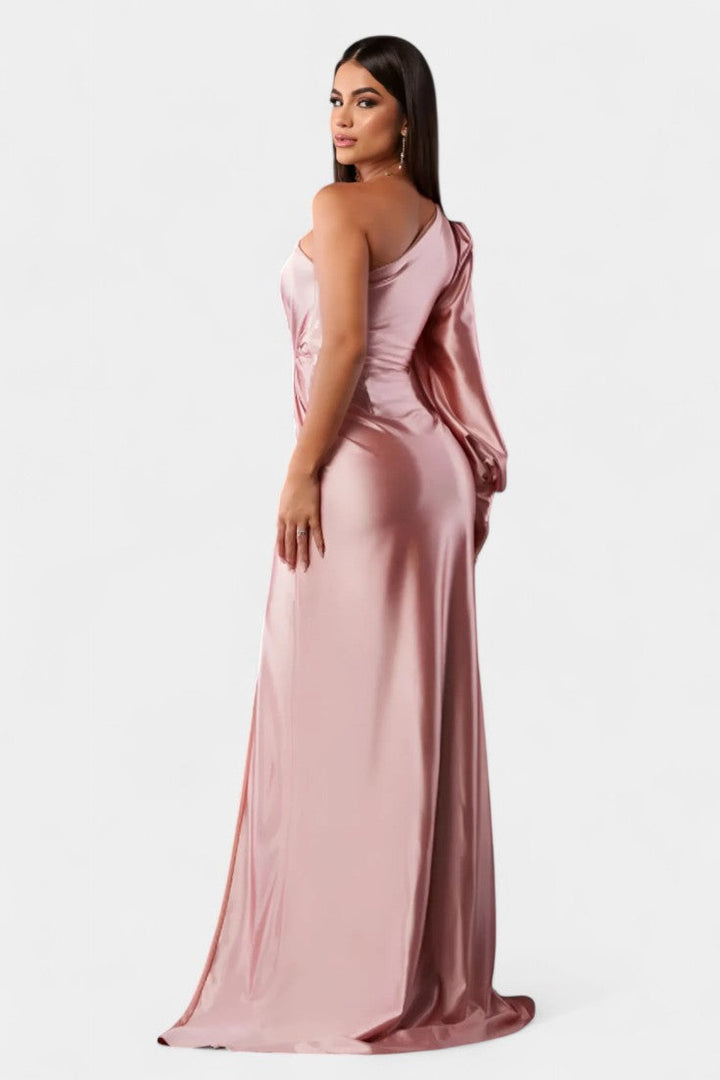 Gabrijela Robe Asymétrique avec Drapé sur une Épaule