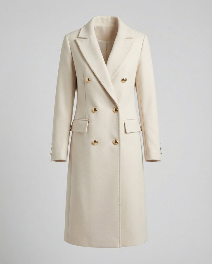 Émeline | Manteau midi à double boutonnage