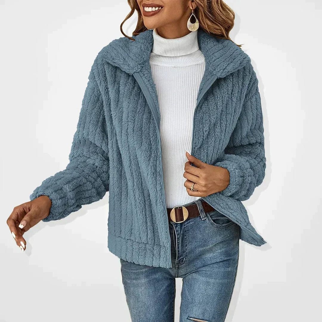 Roberte | Veste pelucheuse zippée