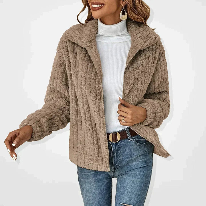 Roberte | Veste pelucheuse zippée